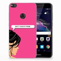 Huawei P8 Lite 2017 Silicone-hoesje Woman Don't Touch My Phone
