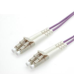 ROLINE FO Jumper Cable 50/125µm OM4, LC/LC, Low-Loss-Connector 3m InfiniBand en Glasvezelkabel Violet