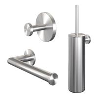 Toiletaccessoire Set Brauer Brushed 3-in-1 met PVD coating Geborsteld RVS Brauer - thumbnail