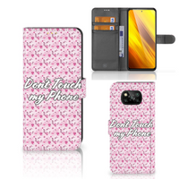 Xiaomi Poco X3 | Poco X3 Pro Portemonnee Hoesje Flowers Pink DTMP - thumbnail