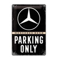 1x Metalen bord Mercedes-Benz Parking Only 20 x 30 cm   - - thumbnail