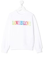 Alberta Ferretti Kids sweat Love Is Love à détail de slogan - Blanc - thumbnail