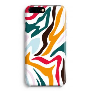 Colored Zebra: iPhone 8 Plus Volledig Geprint Hoesje