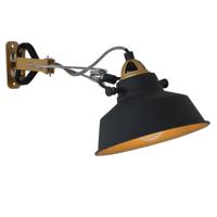 Steinhauer Wandlamp Mexlite zwart met goud 1320ZW