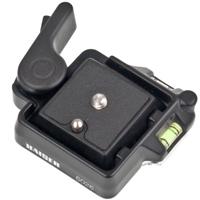 Kaiser Fototechnik 6026 snelkoppeling voor statief met DRIE geïntegreerde waterpas incl. snelwisselplaat