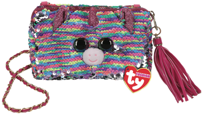 Ty Plush - Sequin Square Purse - Elise the Rainbow Unicorn (TY95143)