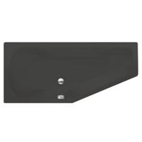 Ligbad Inbouw Xenz Lagoon Compact Vijfhoek Links 75x160x45cm Acryl Ebony Zwart Mat met Poten