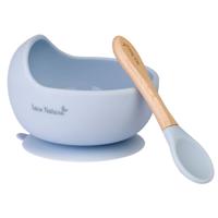 Saro Eetset Wave Hout Blauw 2-delig