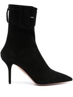 Aquazzura bottines St Honoré 95 mm en daim - Noir