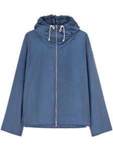 Jil Sander veste matelassée à capuche - Bleu