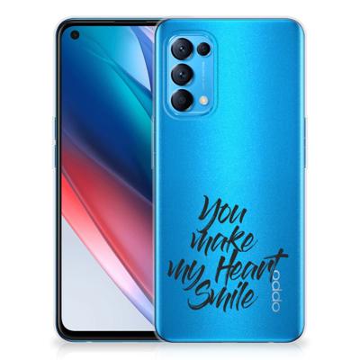 OPPO Find X3 Lite | Reno5 5G Siliconen hoesje met naam Heart Smile