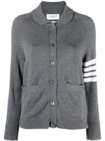 Thom Browne 4-Bar stripe cardigan - Gris - thumbnail