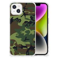 iPhone 14 Doorzichtige Silicone Hoesje Army Dark