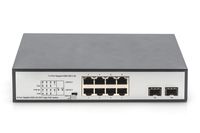 Digitus DN-95140 netwerk-switch Unmanaged Gigabit Ethernet (10/100/1000) Power over Ethernet (PoE) Zwart, Zilver - thumbnail