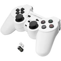 Esperanza EGG108W Wireless Gamepad 2,4 GHz PS3/PC USB Gladiator Zwart/Wit