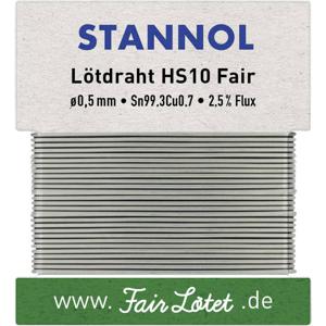 Stannol HS10Fair Soldeertin, loodvrij Loodvrij Sn99,3Cu0,7 ROM1 10 g 0.5 mm