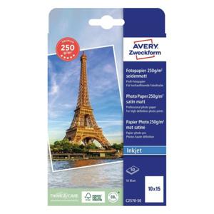 Avery-Zweckform C2570-50 C2570-50 Fotopapier 10 x 15 cm 250 g/m² 50 vellen Zijdemat