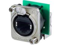 Neutrik NE8FDP-R RJ45-dataconnector etherCON D-serie Bus, haaks Aantal polen: 8P8C Nikkel 1 stuk(s)