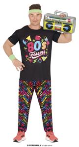 80&apos;s Forever Outfit Rainbow Heren