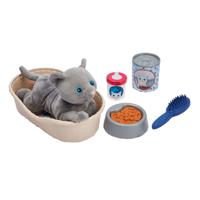 Ecoiffier Knuffel Kat met Kattenmand Speelset, 9dlg. - thumbnail