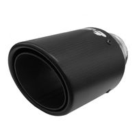 Simoni Racing Uitlaatsierstuk Rond/Schuin Mat-Carbon+RVS - 89xL155mm - Montage 63mm SRTRX95C