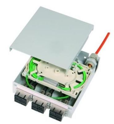 Telegärtner H82050F0001 Verbindingscassette voor glasvezelkabels Grijs-wit (RAL 7035) 1 stuk(s)