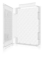 Icy Box Beschermbox van kunststof harde schijven, stapelbaar (transparant/mat) Voor 1 x 2,5 inch.