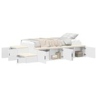 vidaXL Opbergbedframe Wit 75x190 cm