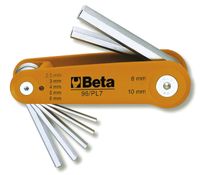 Beta 7-delige set haakse inbussleutels, verchroomd (art. 96) 96/BG7 - 000960368