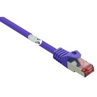 Renkforce RF-4724914 RJ45 Netwerkkabel, patchkabel CAT 6 S/FTP 0.25 m Violet Snagless, Vergulde steekcontacten, Vlambestendig 1 stuk(s) - thumbnail