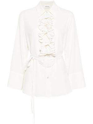 P.A.R.O.S.H. Blouse met ruches - Wit