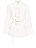 P.A.R.O.S.H. Blouse met ruches - Wit