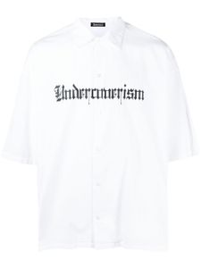 Undercoverism chemise en coton à logo imprimé - Blanc