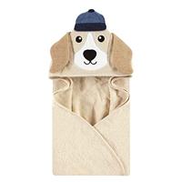 Hudson Baby Unisex Baby Cotton Animal Face Hooded Towel, Baseball Dog, One Size