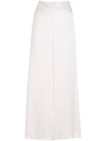 Amir Slama pantalon palazzo en soie - Blanc