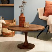 Light & Living Salontafel Bicaba Mangohout, 70cm - Rond - thumbnail