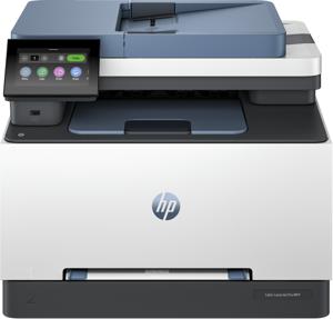 HP Color LaserJet Pro MFP 3302fdw, Kleur, Printer voor Kleine en middelgrote ondernemingen, Printen, kopiëren, scannen, faxen, Draadloos; printen vanaf telefoon of tablet; automatische documentinvoer; dubbelzijdig printen; dubbelzijdig scannen; scannen naar e-mail; scannen naar PDF; faxen; USB-poort voorzijde; touchscreen; TerraJet-cartridge