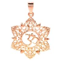 Hanger Ohm Lotus Roze Goudkleur