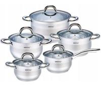 Kinghoff 1096 - Pannenset - 10 delig - RVS