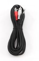 Gembird 5m, 3.5mm/2xRCA, M/M audio kabel Zwart, Rood, Wit - thumbnail