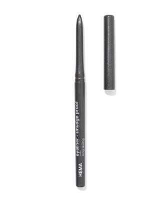 HEMA Eyeliner waterproof metallic black (zwart)