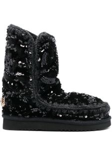 Mou bottines Eskimo à sequins - Noir