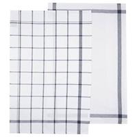 2 theedoeken, bedrukt, katoen, blauw, 45 x 70 cm, Atmosphera