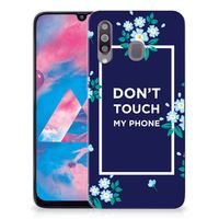 Samsung Galaxy M30 Silicone-hoesje Flowers Blue DTMP - thumbnail