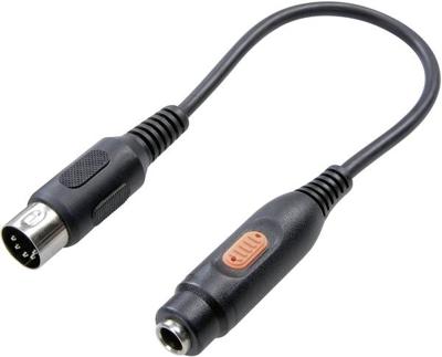 SpeaKa Professional SP-7870312 DIN-aansluiting / Jackplug Audio Adapter [1x DIN-stekker 5-polig - 1x Jackplug female 6,3 mm] Zwart