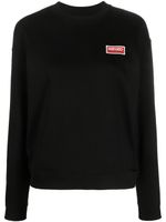 Kenzo sweat en coton à logo brodé - Noir