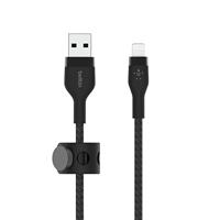 Belkin BoostCharge Pro Flex gevlochten USB Type A/Lightning-kabel (1 m), MFi-gecertificeerde laadkabel voor iPhone 14/14 Plus, 13, 12, Pro, Max, mini, SE, iPad en meer – Zwart