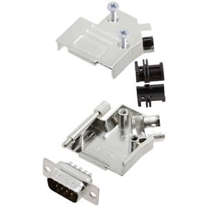 TRU COMPONENTS TCD45ZK09DMPK 7708768 D-sub male connectorset 45 ° Aantal polen: 9 Soldeerkelk 1 stuk(s)