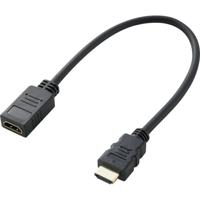 SpeaKa Professional SP-7870100 HDMI-kabel HDMI Verlengkabel HDMI-A-stekker, HDMI-A-bus 0.30 m Zwart 4K UHD, Audio Return Channel (ARC), Vergulde steekcontacten - thumbnail