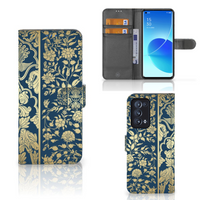 OPPO Reno 6 Pro Plus 5G Hoesje Beige Flowers